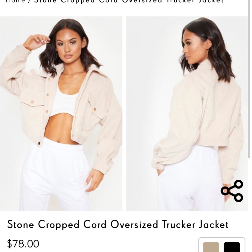 PYT Corduroy cropped jacket